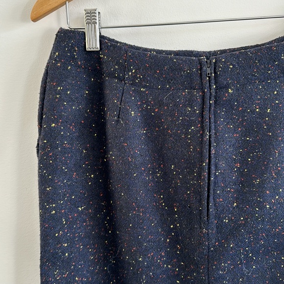 ModCloth Wool Navy Blue Skirt Size 6 - Picture 4 of 6